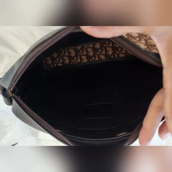 Vintage Christian Dior TrotterBrownShoulder Bag